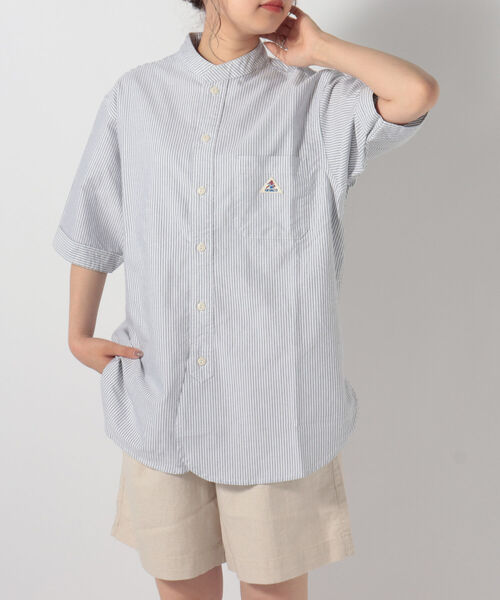 GLOSTER（グロスター）の「【GEVACO/ゲバコ】 バンドカラーシャツ #GV131M01（シャツ/ブラウス・メンズ・ホワイト/ブルー系その他7・40/38/42）」の2枚目の写真