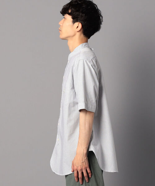 GLOSTER（グロスター）の「【GEVACO/ゲバコ】 バンドカラーシャツ #GV131M01（シャツ/ブラウス・メンズ・ホワイト/ブルー系その他7・40/38/42）」の4枚目の写真