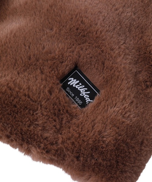 MILKFED.(ミルクフェド)の「LOGO FUR SNOOD(ネックウォーマー/スヌード・レディース・ホワイト/ブラウン/ベージュ/チャコール・ONE SIZE)」の7枚目の写真