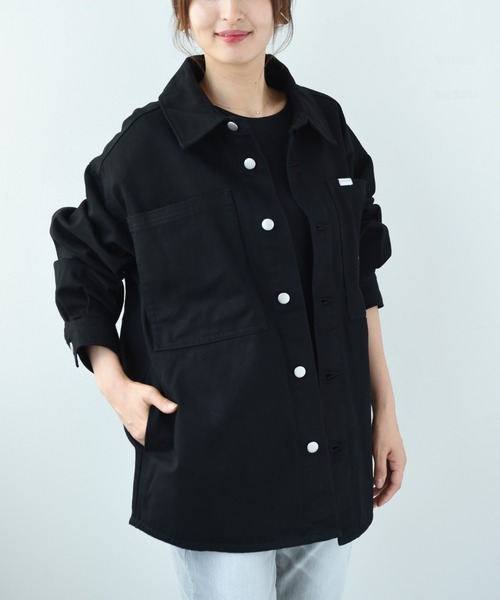 INTERPLANET(インタープラネット)の「【SUPERTHANKS】DENIM SHIRT JACKET(デニムジャケット・レディース・ブラック/インディゴブルー・FREE)」の15枚目の写真