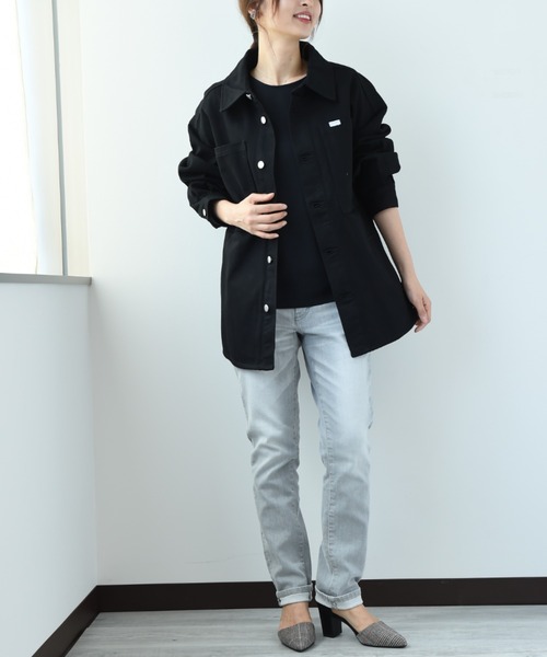 INTERPLANET(インタープラネット)の「【SUPERTHANKS】DENIM SHIRT JACKET(デニムジャケット・レディース・ブラック/インディゴブルー・FREE)」の16枚目の写真