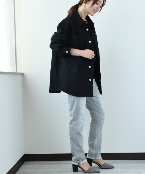 INTERPLANET(インタープラネット)の「【SUPERTHANKS】DENIM SHIRT JACKET(デニムジャケット・レディース・ブラック/インディゴブルー・FREE)」の17枚目の写真