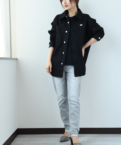 INTERPLANET(インタープラネット)の「【SUPERTHANKS】DENIM SHIRT JACKET(デニムジャケット・レディース・ブラック/インディゴブルー・FREE)」の19枚目の写真