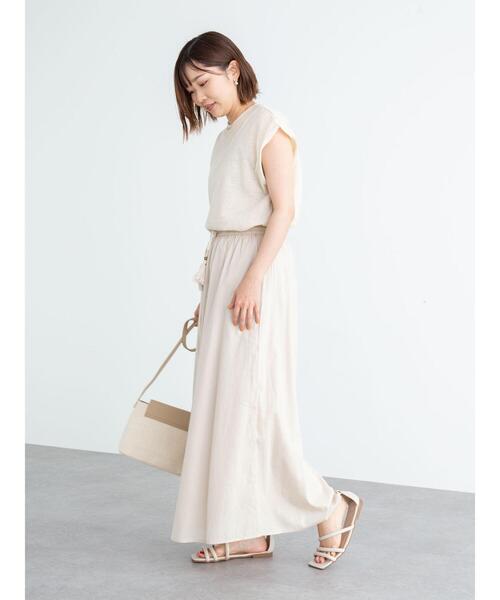 Green Parks(グリーンパークス)の「シアーリネンブレンド ノースリーブニット*(ニット/セーター・レディース・アイボリー/パープル/ブラック/ブラウン・FREE)」の18枚目の写真