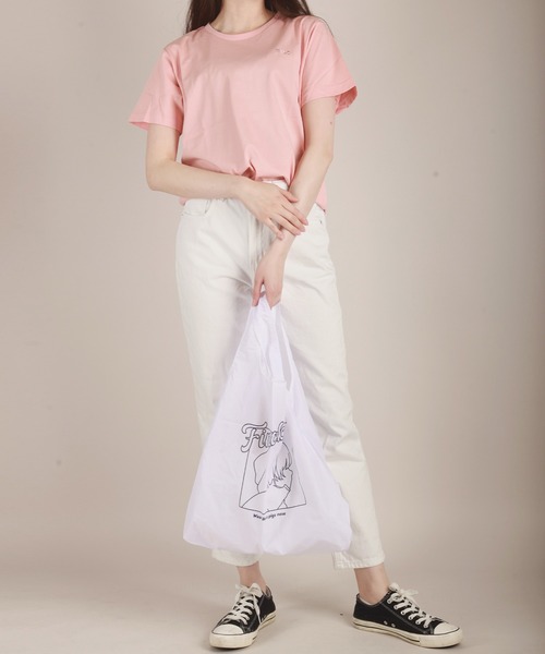 WESTSEA(ウエストシー)の「FINCK'S×WESTSEA ナイロン ポケッタブル プリント エコバッグ(エコバッグ/サブバッグ・レディース・ホワイト/オリーブ/ライム/ブラック・FREE)」の12枚目の写真