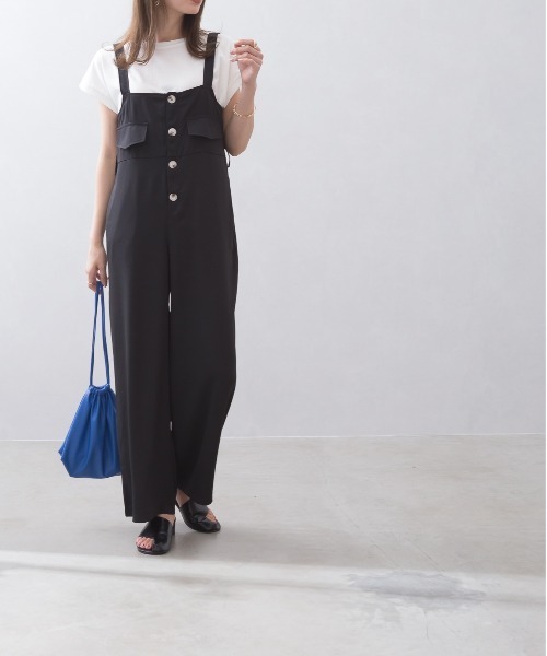 SpRay(スプレイ)の「ベルト付きオールインワン(つなぎ/オールインワン・レディース・チャコールグレー/ブラック/ベージュ・FREE)」の4枚目の写真