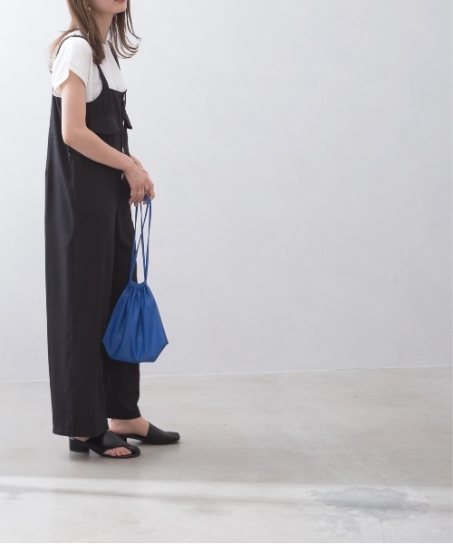 SpRay(スプレイ)の「ベルト付きオールインワン(つなぎ/オールインワン・レディース・チャコールグレー/ブラック/ベージュ・FREE)」の5枚目の写真