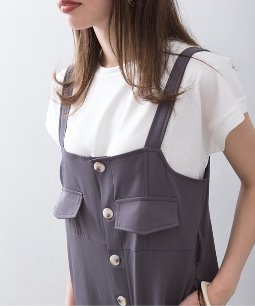 SpRay(スプレイ)の「ベルト付きオールインワン(つなぎ/オールインワン・レディース・チャコールグレー/ブラック/ベージュ・FREE)」の9枚目の写真