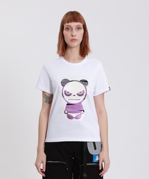 HIPANDA ハイパンダ レディース オーロラカラー絆創膏 ビッグプリント 半袖Tシャツ