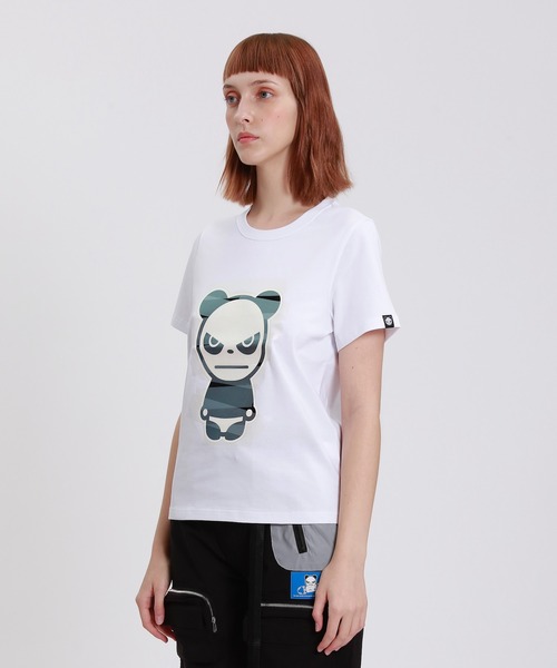 tシャツ HIPANDA ハイパンダ レディース オーロラカラー絆創膏 ビッグプリント 半袖Tシャツ レディース HIPANDA ハイパンダ レディース オーロラカラー絆創膏 ビッグ