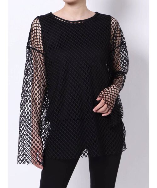 MURUA(ムルーア)の「メッシュオーバートップス×タンクSET(Tシャツ/カットソー・レディース・ブラック/ベージュ/イエロー・FREE)」の11枚目の写真