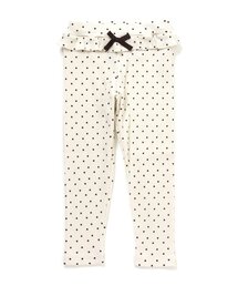 ドット柄リブパンツ 10分丈