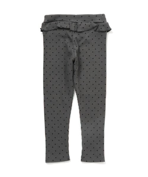 Seraph（セラフ）の「ドット柄リブパンツ 10分丈（レギンス/スパッツ・キッズ・アイボリー/サーモンピンク/チャコール・90/100/110/120/80/130/95/140）」の10枚目の写真