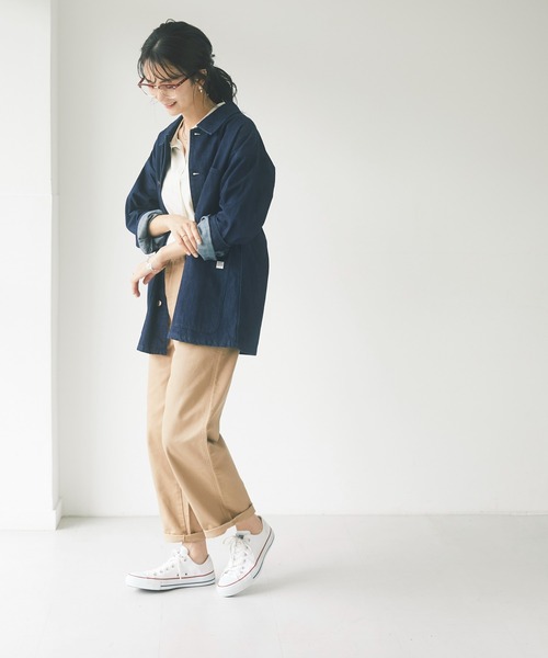 CRAFT STANDARD BOUTIQUE（クラフトスタンダードブティック）の「カバーオール　＊◇（カバーオール・レディース・ベージュ/ダークインディゴブルー・FREE）」の5枚目の写真