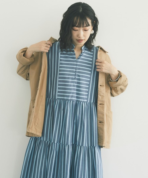 CRAFT STANDARD BOUTIQUE（クラフトスタンダードブティック）の「カバーオール　＊◇（カバーオール・レディース・ベージュ/ダークインディゴブルー・FREE）」の12枚目の写真