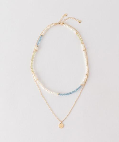 BEAUTY&YOUTH UNITED ARROWS（ビューティーアンドユースユナイテッドアローズ）の「BY 淡水パールxクリアビーズ コインモチーフネックレス -3WAY-◆（ネックレス・レディース・ゴールド/シルバー・FREE）」の19枚目の写真