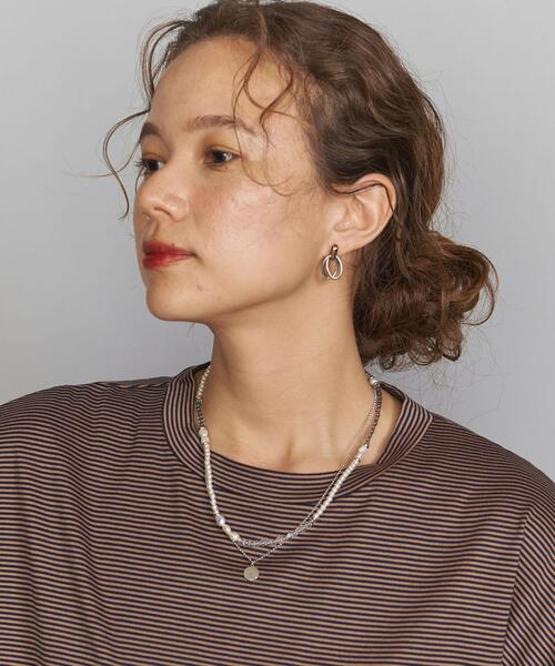 BEAUTY&YOUTH UNITED ARROWS（ビューティーアンドユースユナイテッドアローズ）の「BY 淡水パールxクリアビーズ コインモチーフネックレス -3WAY-◆（ネックレス・レディース・ゴールド/シルバー・FREE）」の4枚目の写真