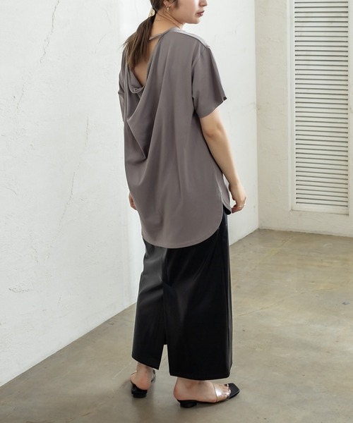 mystic（ミスティック）の「フェイクレザータイトスカート（スカート・レディース・アイボリー/ブラック/キャメル・1/2）」の12枚目の写真