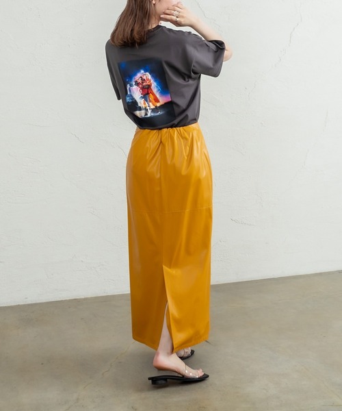 mystic（ミスティック）の「フェイクレザータイトスカート（スカート・レディース・アイボリー/ブラック/キャメル・1/2）」の20枚目の写真