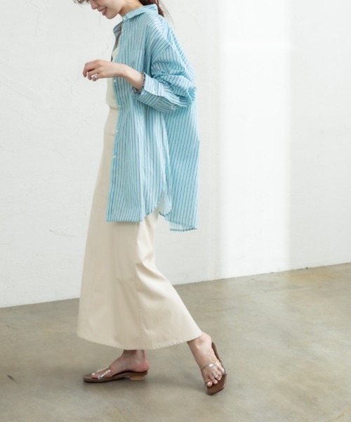 mystic（ミスティック）の「フェイクレザータイトスカート（スカート・レディース・アイボリー/ブラック/キャメル・1/2）」の4枚目の写真