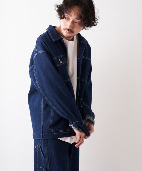 CIAOPANIC TYPY(チャオパニックティピー)の「【TYPYDENIM/ティピーデニム】カバーオール(カバーオール・メンズ・インディゴブルー/キャメル・S/M/L)」の20枚目の写真