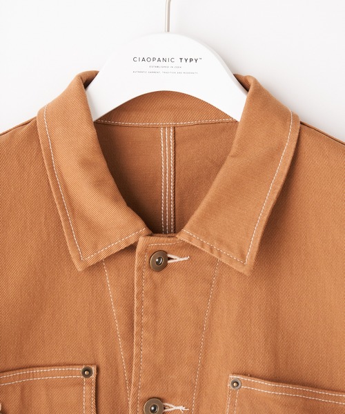 CIAOPANIC TYPY(チャオパニックティピー)の「【TYPYDENIM/ティピーデニム】カバーオール(カバーオール・メンズ・インディゴブルー/キャメル・S/M/L)」の12枚目の写真