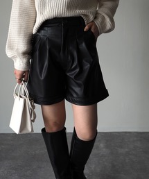 Riberry | エコレザーショートパンツ(その他パンツ)