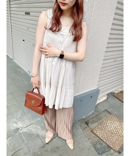 JUMELLE(ジュメロ)の「パピーキャミワンピース(ワンピース・レディース・ブラック/ベージュ/ピンク・FREE)」の9枚目の写真