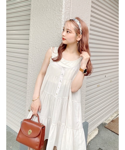 JUMELLE(ジュメロ)の「パピーキャミワンピース(ワンピース・レディース・ブラック/ベージュ/ピンク・FREE)」の12枚目の写真