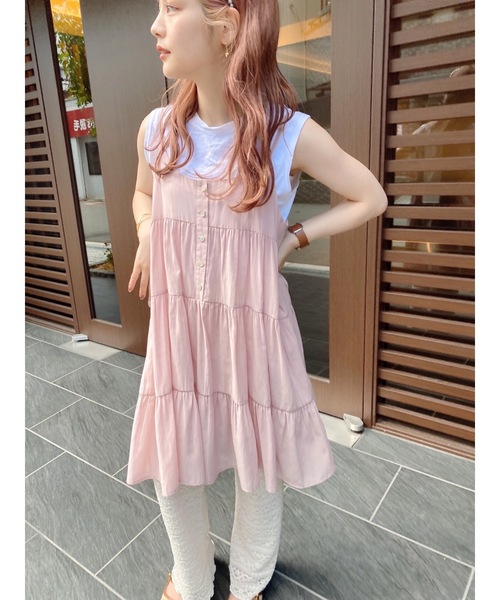 JUMELLE(ジュメロ)の「パピーキャミワンピース(ワンピース・レディース・ブラック/ベージュ/ピンク・FREE)」の16枚目の写真