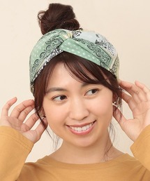 バンダナ柄ヘアバンド