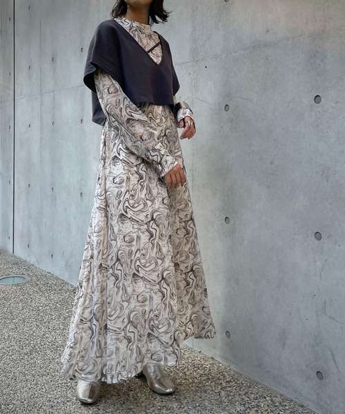 &g'aime(アンジェム)の「【&g’aime】マーブルロングワンピース(ワンピース・レディース・アイボリー・FREE)」の21枚目の写真