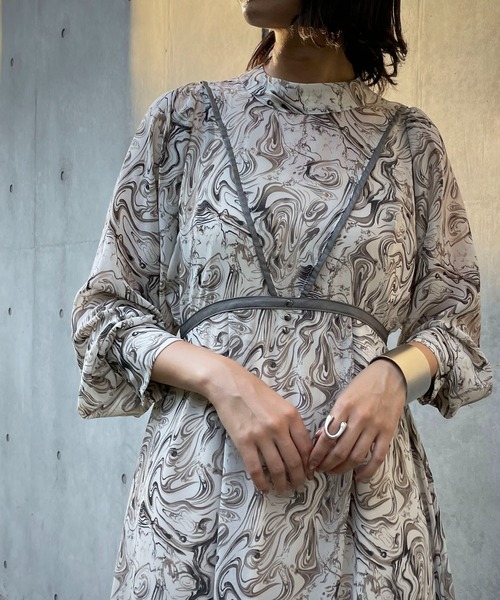 &g'aime(アンジェム)の「【&g’aime】マーブルロングワンピース(ワンピース・レディース・アイボリー・FREE)」の17枚目の写真