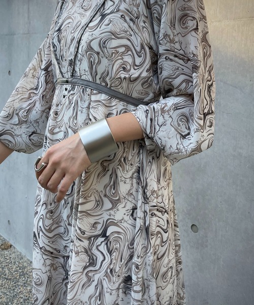 &g'aime(アンジェム)の「【&g’aime】マーブルロングワンピース(ワンピース・レディース・アイボリー・FREE)」の14枚目の写真