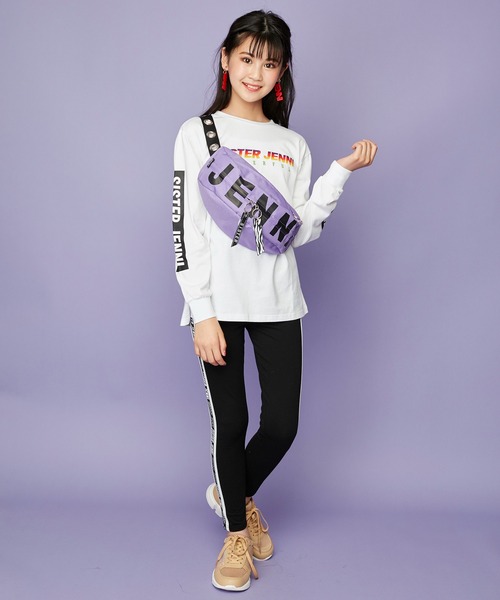 SISTER JENNI（SISTER JENNI）の「チャーム付きハトメウエストバッグ（ボディバッグ/ウエストポーチ・キッズ・ブラック/ラベンダー/ベージュ・F）」の6枚目の写真