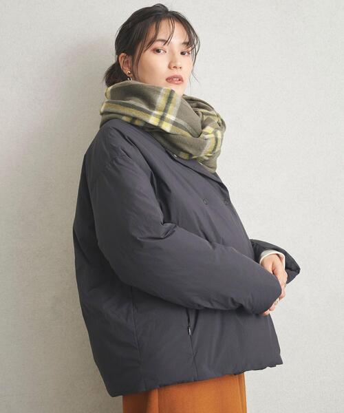 green label relaxing(グリーンレーベルリラクシング)の「ウール チェック ストール(ストール/ショール・レディース・ライトグレー/ベージュ/ブラウン/オフホワイト/ライラック/コバルトブルー/ケリー/イエロー・FREE)」の16枚目の写真