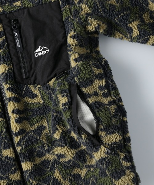CAMP7(キャンプセブン)の「【CAMP7】柄ボアスタンドジャケット(ブルゾン・メンズ・オフホワイト/ネイビー・L/M/XL)」の13枚目の写真