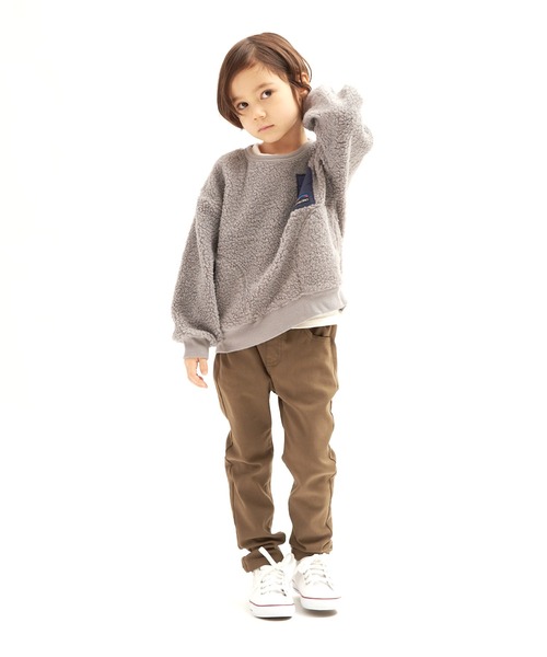 RUGGEDWORKS(ラゲッドワークス)の「スリムストレートストレッチツイル裏起毛ロングパンツ(その他パンツ・キッズ・ベージュ/カーキ/チャコール・90/100/110/120/130/140/150)」の3枚目の写真