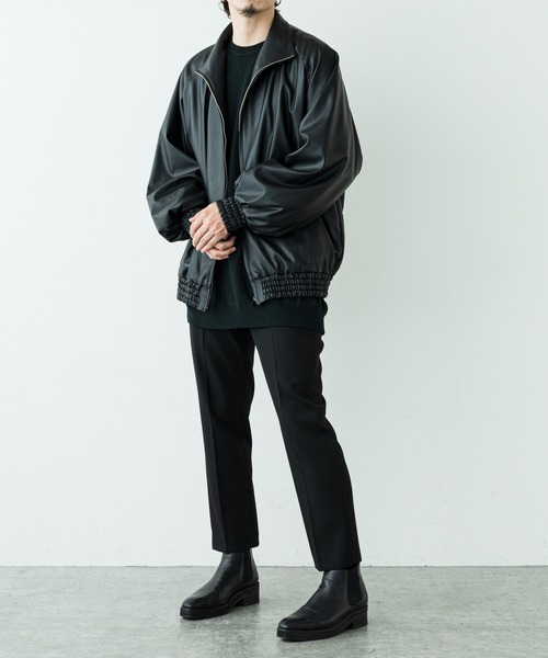 Lui's(ルイス)の「ウォッシャブルフェイクラムスキン ボリュームブルゾン(ブルゾン・メンズ・ブラック・SMALL/MEDIUM)」の3枚目の写真