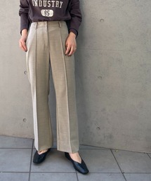 un dix cors | 美脚効果抜群 テンセルシャンブレーピンタックパンツ(スラックス)
