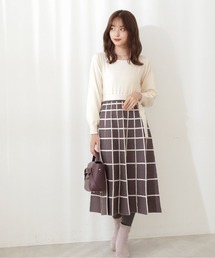 PROPORTION BODY DRESSING | アイレットチェックワンピース / 1211240018(ワンピース)