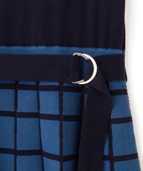 PROPORTION BODY DRESSING（プロポーションボディドレッシング）の「アイレットチェックワンピース / 1211240018（ワンピース・レディース・ネイビー/パープル/オフホワイト・MEDIUM/SMALL）」の18枚目の写真