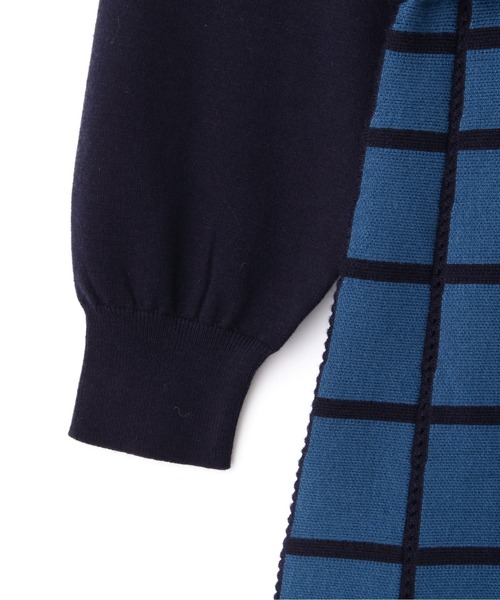 PROPORTION BODY DRESSING（プロポーションボディドレッシング）の「アイレットチェックワンピース / 1211240018（ワンピース・レディース・ネイビー/パープル/オフホワイト・MEDIUM/SMALL）」の19枚目の写真