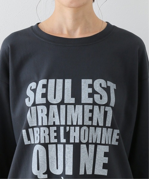 SLOBE IENA（スローブイエナ）の「グラフィックロンTEE【手洗い可能】◆（Tシャツ/カットソー・レディース・グレー/チャコールグレー/ホワイト・FREE）」の13枚目の写真