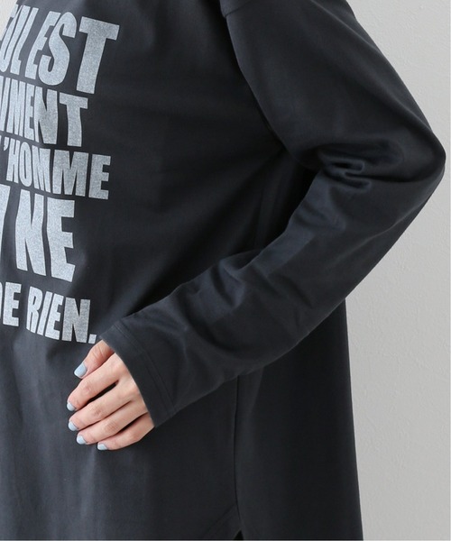 SLOBE IENA（スローブイエナ）の「グラフィックロンTEE【手洗い可能】◆（Tシャツ/カットソー・レディース・グレー/チャコールグレー/ホワイト・FREE）」の8枚目の写真