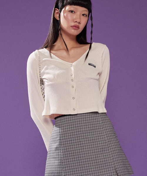 ALAND（エーランド）の「PLASMASPHERE／AMBER カーディガン 2256692（カーディガン/ボレロ・レディース・ブラック/アイボリー・FREE）」の3枚目の写真