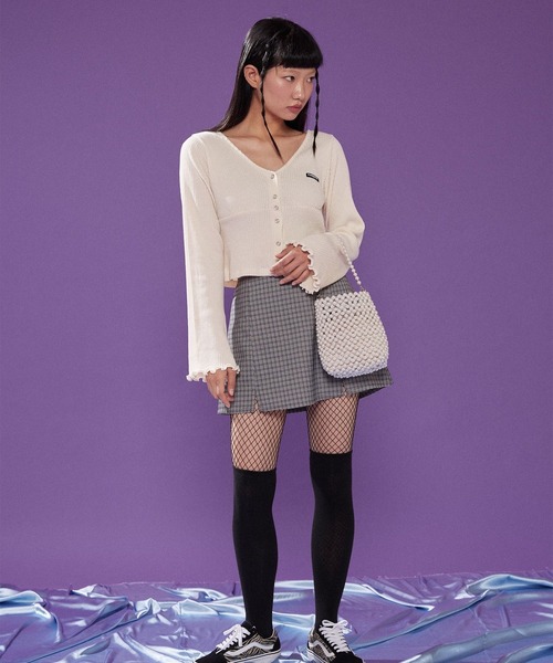 ALAND（エーランド）の「PLASMASPHERE／AMBER カーディガン 2256692（カーディガン/ボレロ・レディース・ブラック/アイボリー・FREE）」の5枚目の写真