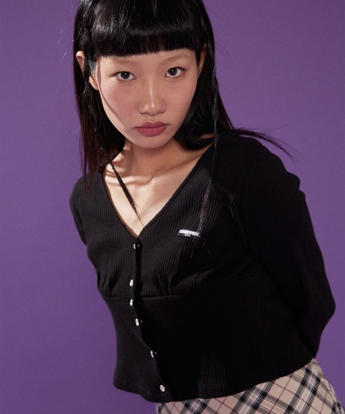 ALAND（エーランド）の「PLASMASPHERE／AMBER カーディガン 2256692（カーディガン/ボレロ・レディース・ブラック/アイボリー・FREE）」の9枚目の写真