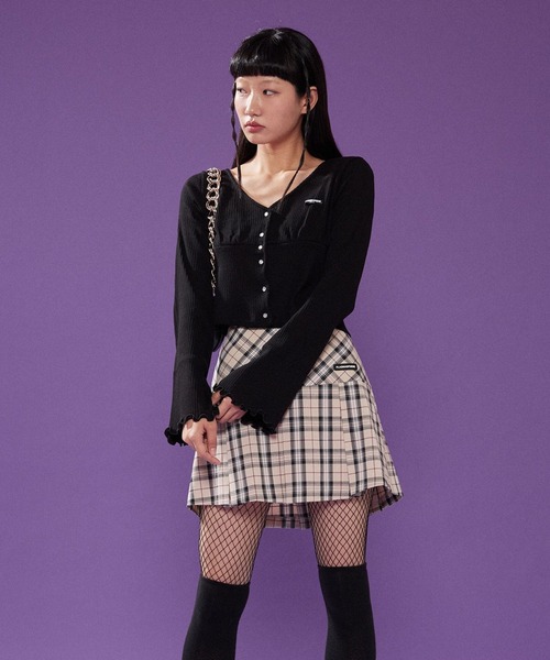 ALAND（エーランド）の「PLASMASPHERE／AMBER カーディガン 2256692（カーディガン/ボレロ・レディース・ブラック/アイボリー・FREE）」の11枚目の写真