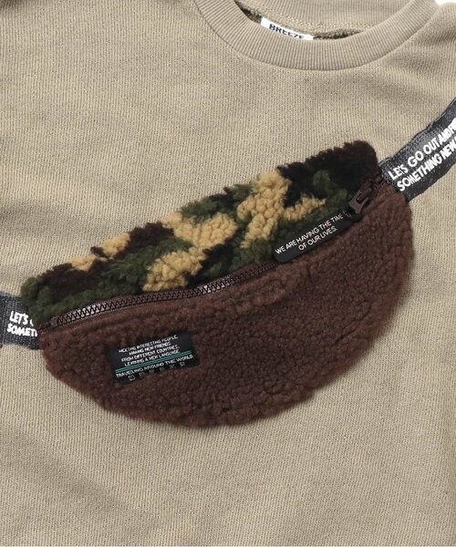 BREEZE（ブリーズ）の「ボアサコッシュトレーナー（スウェット・キッズ・ベージュ/エメラルド/チャコール/ブルー・110/100/130/140/150/90/120）」の14枚目の写真